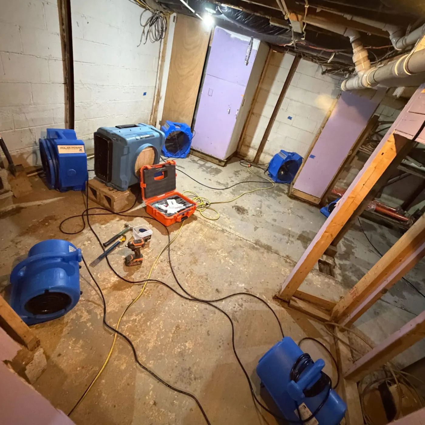 IICRC certified drying setup in Grant County, IN